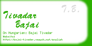 tivadar bajai business card